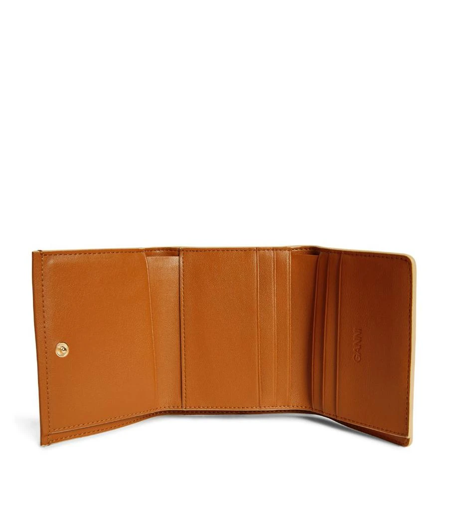 商品Ganni|Recycled Leather Bou Trifold Wallet,价格¥1420,第2张图片详细描述