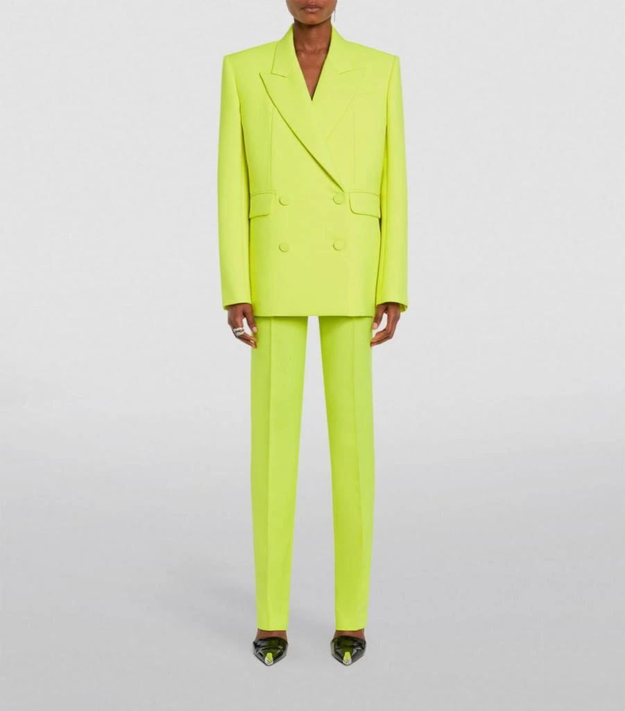 商品Alexander McQueen|Wool-Mohair Double-Breasted Blazer,价格¥25630,第2张图片详细描述