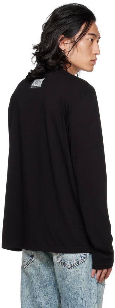 商品Just Cavalli|Black Graphic Long Sleeve T-Shirt,价格¥512,第5张图片详细描述