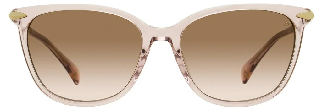 商品Rag & Bone|Rag & Bone Women's Rectangular Sunglasses RNB1035S 35JM2 Pink/Gold 55mm,价格¥436,第2张图片详细描述
