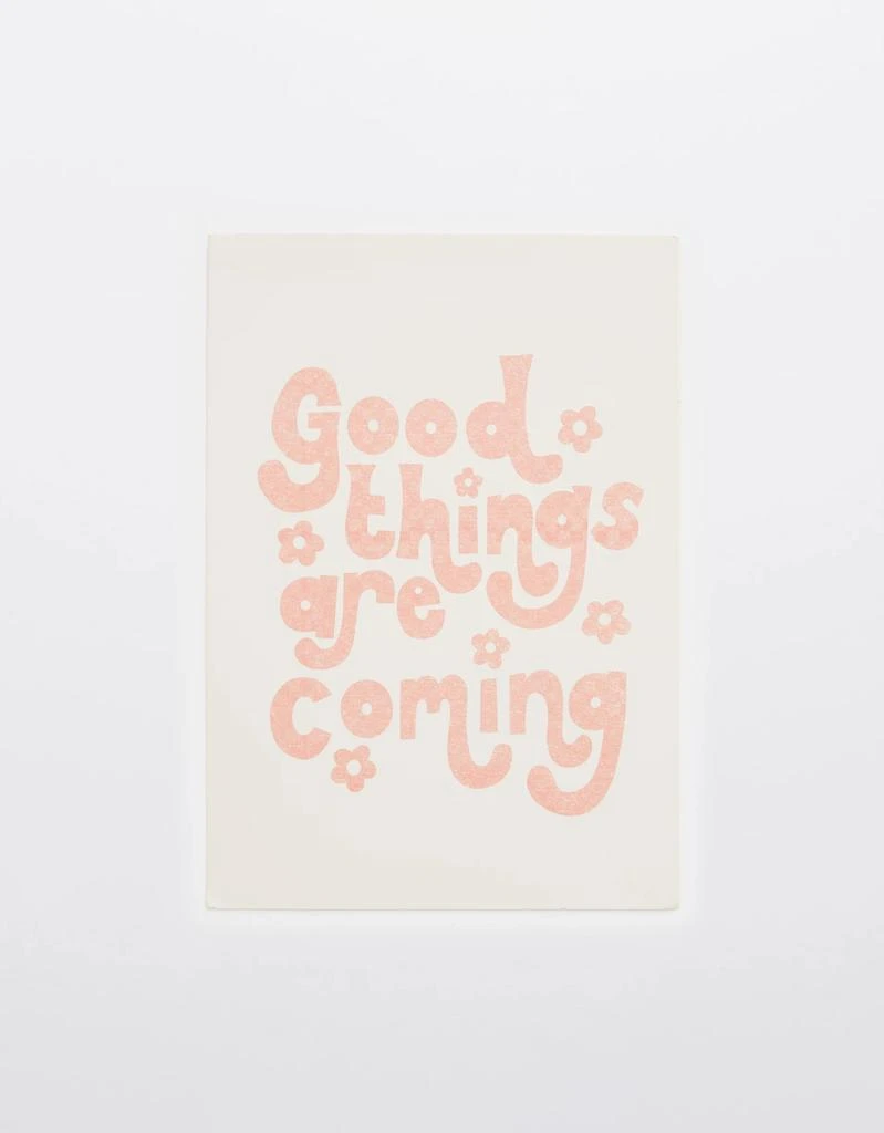 商品Aerie|Oh Deer Good Things Are Coming Art Print,价格¥135,第1张图片