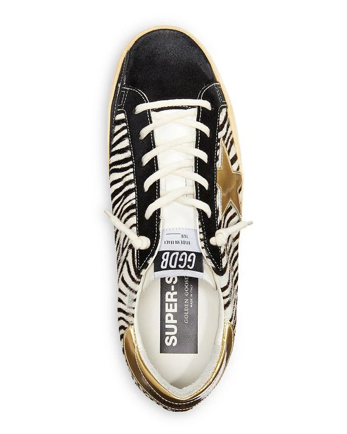 商品Golden Goose|Women's Super-Star Zebra Stripe Calf Hair Low Top Sneakers - 150th Anniversary Exclusive,价格¥5112,第5张图片详细描述