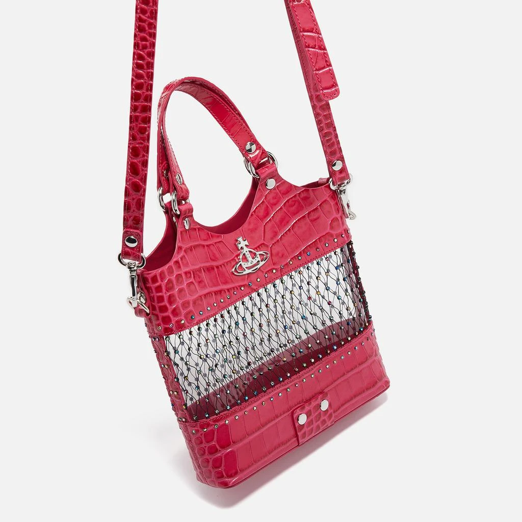 商品Vivienne Westwood|Vivienne Westwood Roxy Embellished Mesh and Leather Tote Bag,价格¥1678,第5张图片详细描述