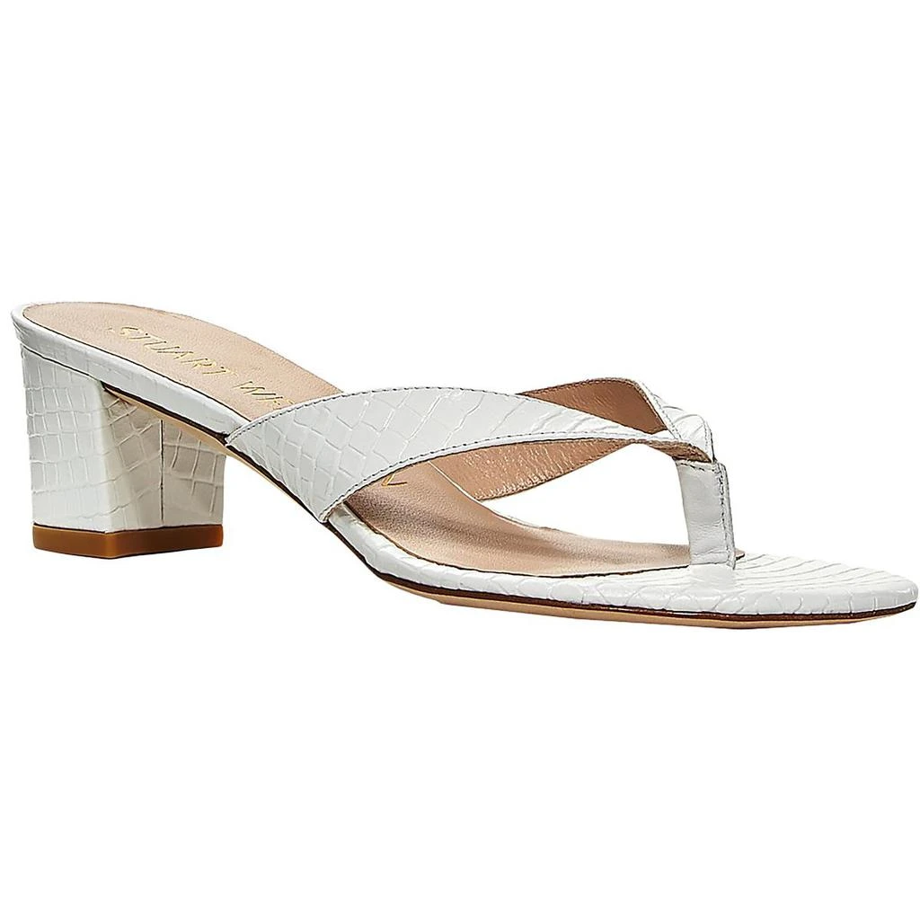 商品Stuart Weitzman|Stuart Weitzman Womens Brigida 50 Embossed Slip On Heel Sandals,价格¥579,第2张图片详细描述
