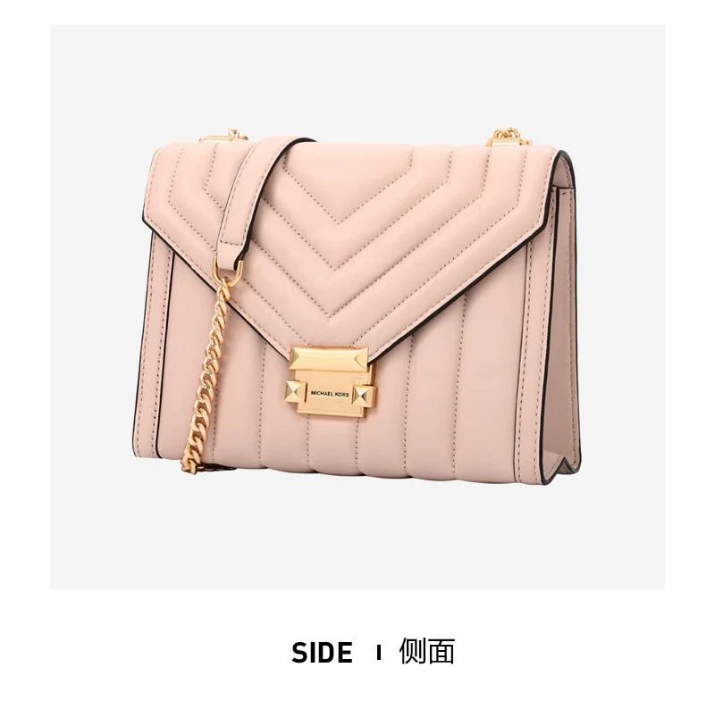 商品[国内直发] Michael Kors|迈克·科尔斯 MICHAEL KORS MK女包 WHITNEY系列皮革黑色小号单肩斜挎包 30T8GXILIL BLACK,价格¥1533,第4张图片详细描述