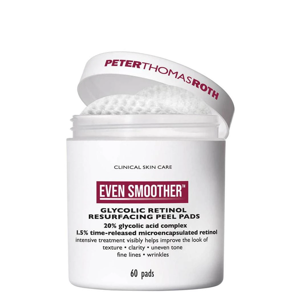 商品Peter Thomas Roth|Peter Thomas Roth Even Smoother Glycolic Retinol Resurfacing Peel Pads,价格¥426,第2张图片详细描述