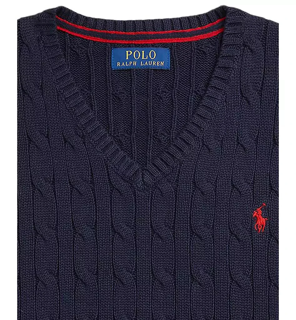 商品Ralph Lauren|拉夫劳伦 男大童款麻花针织毛衣背心,价格¥411,第2张图片详细描述