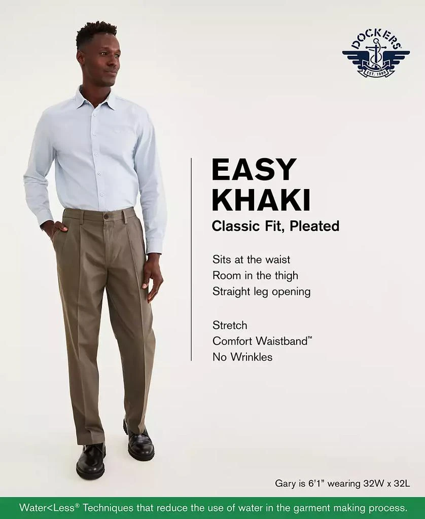 商品Dockers|Men's Easy Classic Pleated Fit Khaki Stretch Pants,价格¥307,第4张图片详细描述