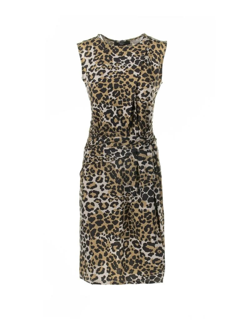 商品Weekend Max Mara|Weekend Max Mara Leopard Printed Crewneck Dress,价格¥1005,第1张图片