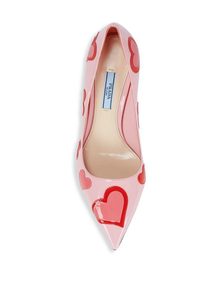 商品Prada|Leather Heart Pump Kitten Heels,价格¥4493,第4张图片详细描述