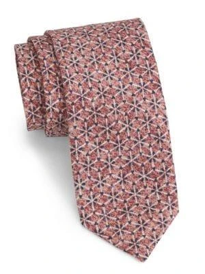 商品Saks Fifth Avenue|Geo Floral Silk Tie,价格¥382,第1张图片