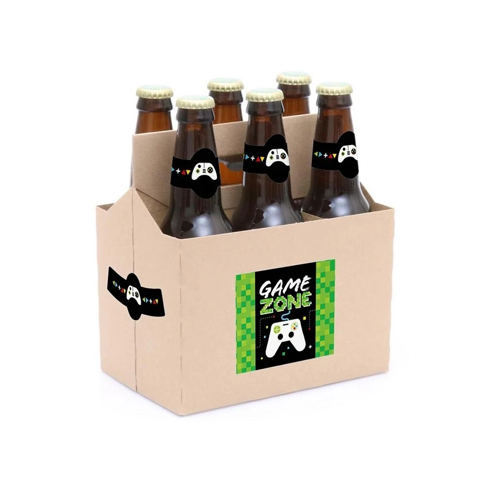 商品Big Dot of Happiness|Game Zone - Video Game Party Decor - 6 Beer Bottle Labels & 1 Carrier,价格¥90,第2张图片详细描述