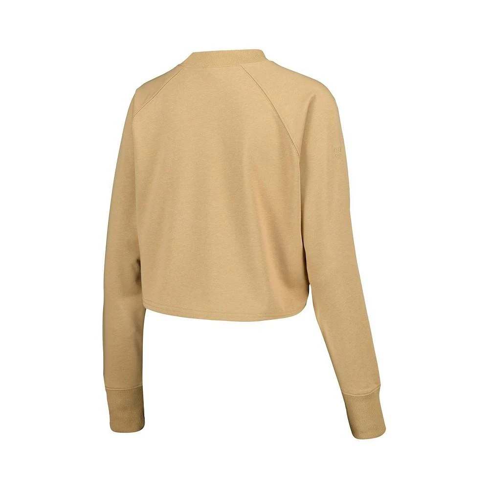商品Kadyluxe|Women's Tan Miami Hurricanes Raglan Cropped Sweatshirt and Sweatpants Set,价格¥747,第4张图片详细描述