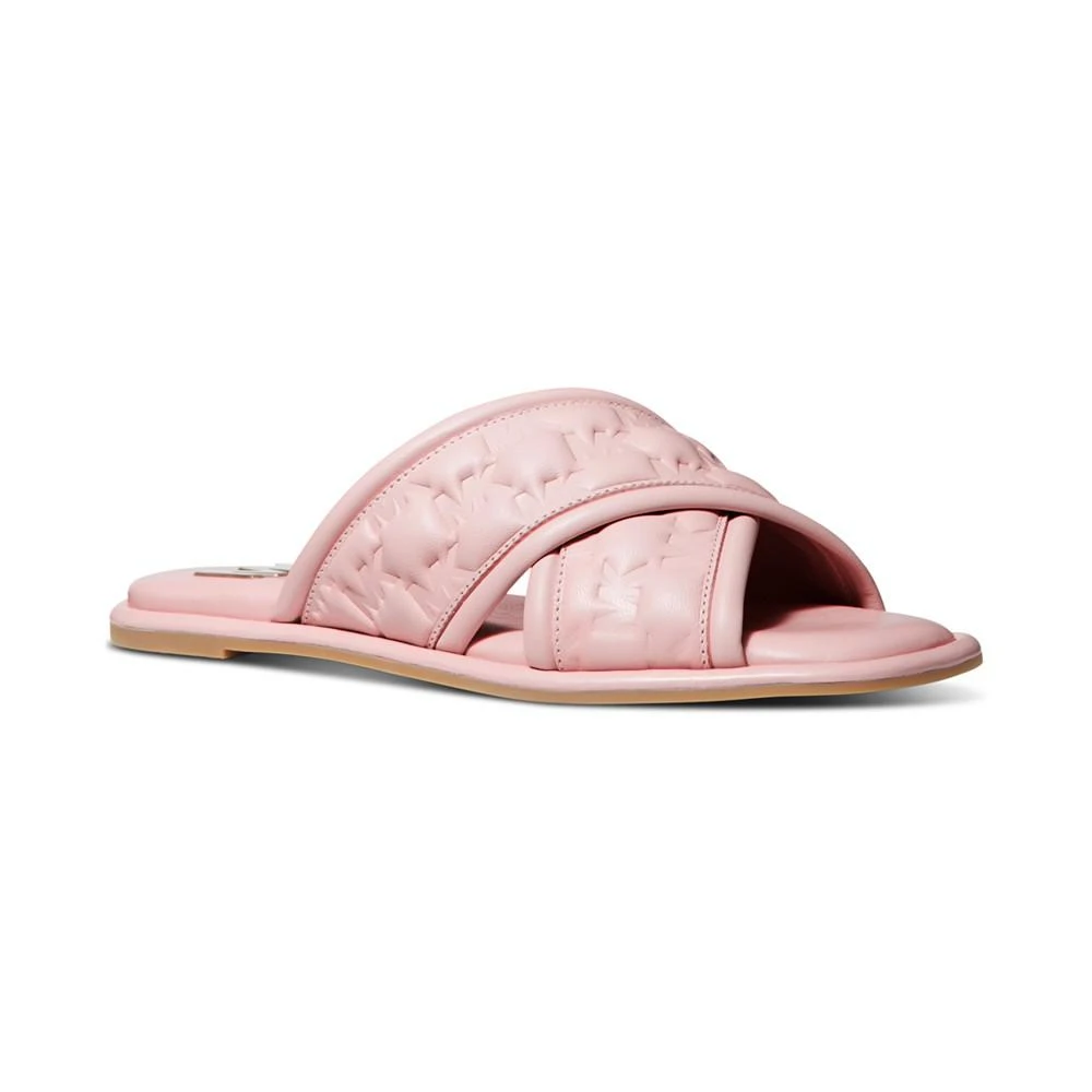 商品Michael Kors|Women's Gideon Crisscross Logo Slide Sandals,价格¥451,第1张图片
