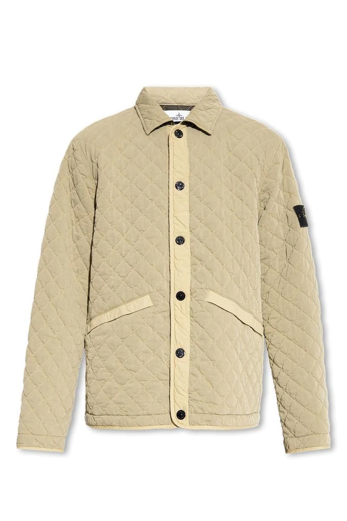 商品Stone Island|Stone Island Compass-Patch Quilted Buttoned Jacket,价格¥4528,第1张图片