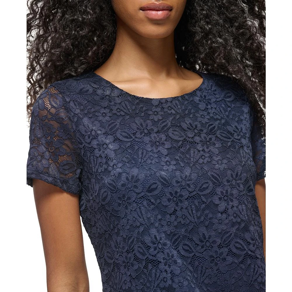 商品Tommy Hilfiger|Women’s Short-Sleeve Lace Top,价格¥209,第5张图片详细描述