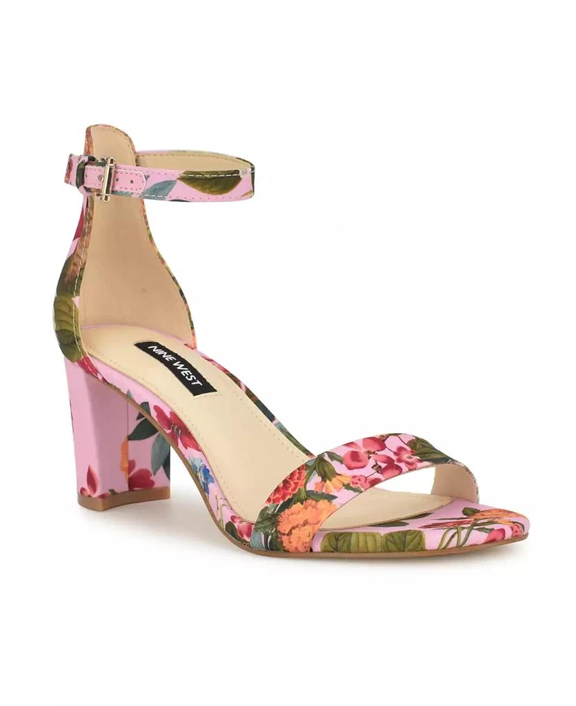 商品Nine West|Women's Pruce Round Toe Block Heel Dress Sandals,价格¥433,第1张图片