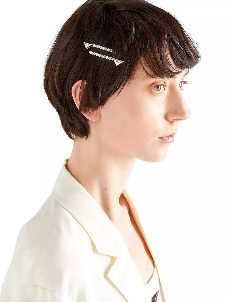 商品Prada|Embellished Brass Hair Clip,价格¥6089,第2张图片详细描述