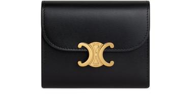 商品Celine|Triomphe Small Flap Wallet In Shiny Calfskin,价格¥4540,第4张图片详细描述