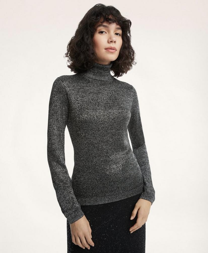 Sparkle-Knit Turtleneck Sweater商品第1张图片规格展示