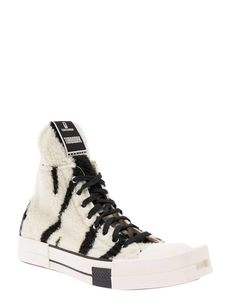 商品DRKSHDW|Black And White Shearling Sneakers In Cotton Man,价格¥1507,第2张图片详细描述