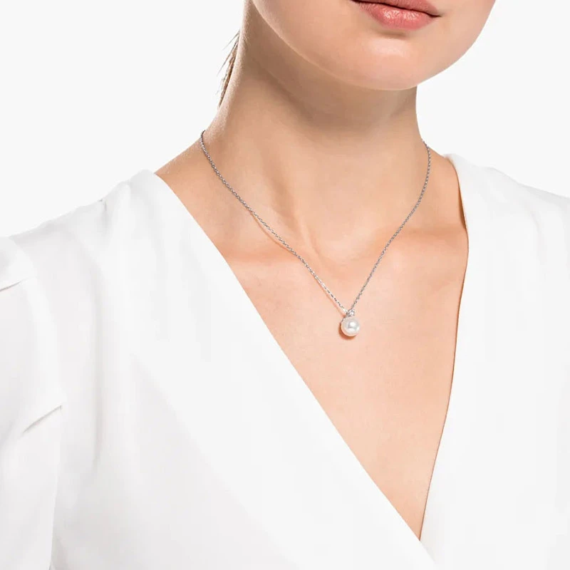 商品[国内直发] Swarovski|施华洛世奇 Treasure Pearl 仿水晶珍珠项链 女款 白色,价格¥1274,第8张图片详细描述