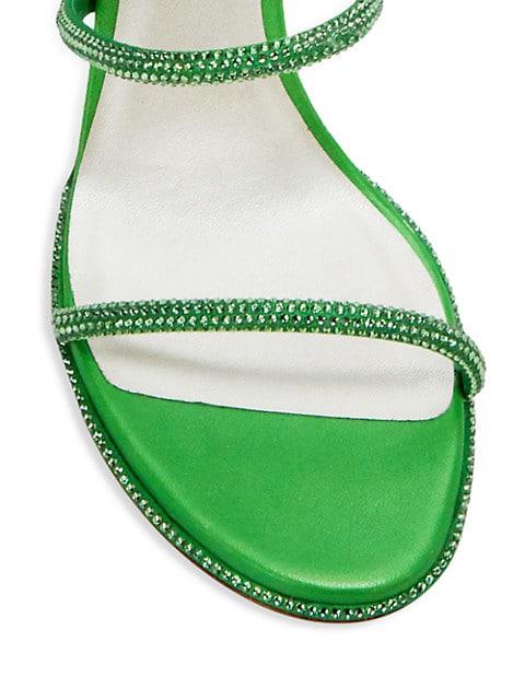 Crystal-Embellished Satin Wrap Sandals商品第4张图片规格展示