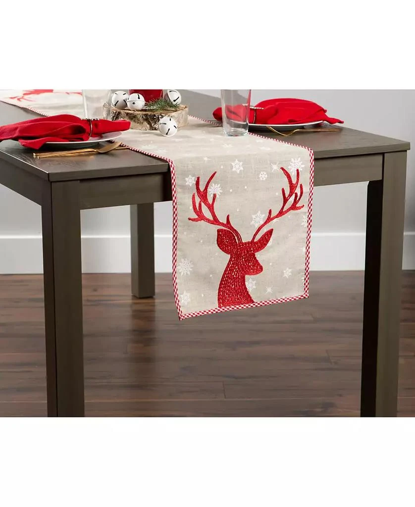 商品Design Imports|Reindeer Embroidered Table Runner,价格¥510,第4张图片详细描述