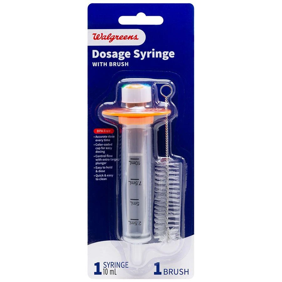 商品Walgreens|Dosage Syringe with Brush,价格¥68,第1张图片