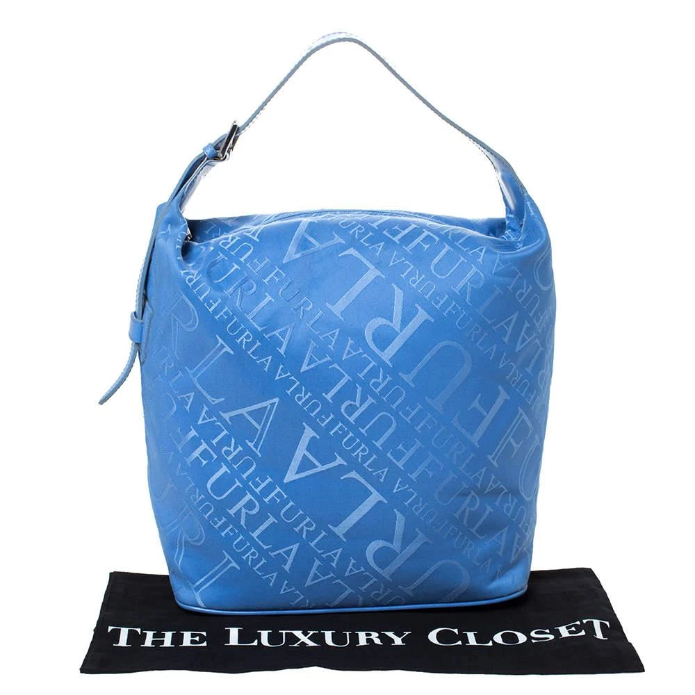 Furla Blue Nylon and Leather Hobo  商品
