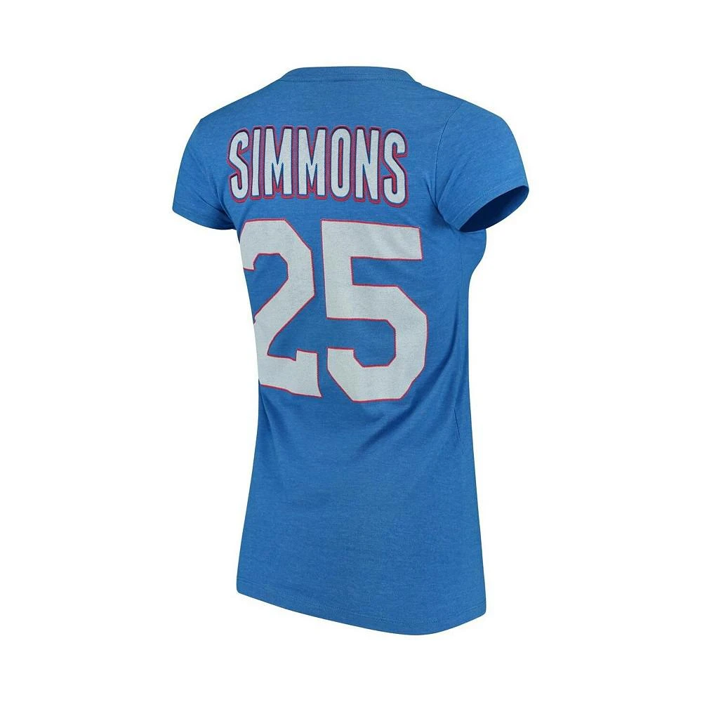 商品Adidas|Women's Ben Simmons Royal Philadelphia 76ers Name and Number T-shirt,价格¥166,第3张图片详细描述