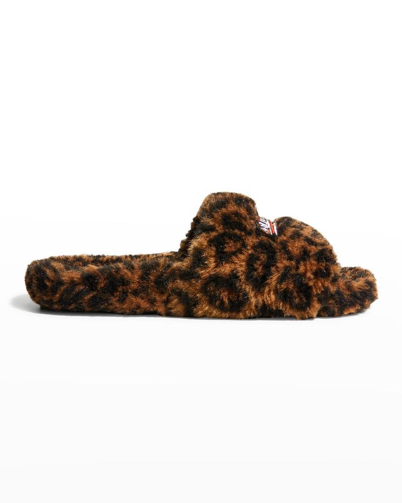 商品Balenciaga|Men's Furry Logo Slide Sandals,价格¥5147,第1张图片