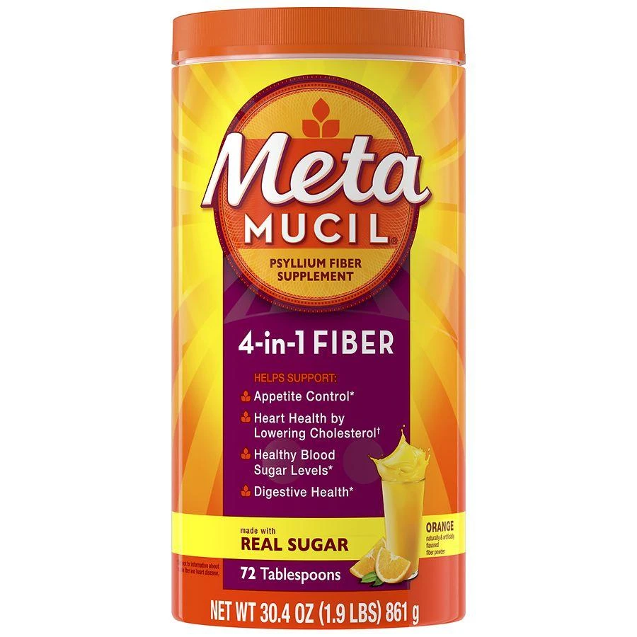 商品Metamucil|美达施膳食纤维素(添加蔗糖)罐装 橙子味 72次,价格¥190,第1张图片