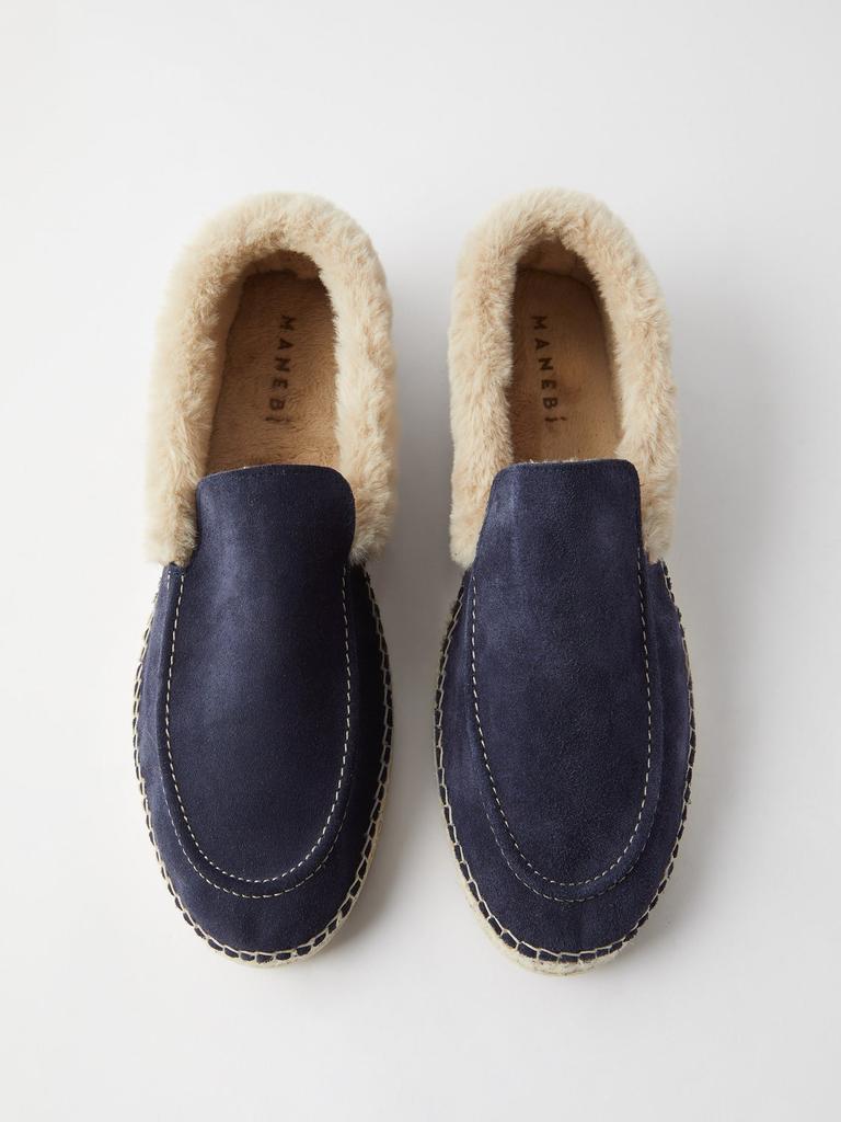 商品MANEBÍ|Faux fur-lined suede espadrille loafers,价格¥733,第5张图片详细描述