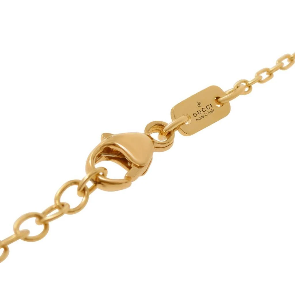 商品Gucci|Gucci Le Marche Des Merveilles 18K Yellow Gold and Sterling Silver, Mother of Pearl 1.6mm and Black Spinel Pendant Necklace YBB45919200200U,价格¥18579,第1张图片