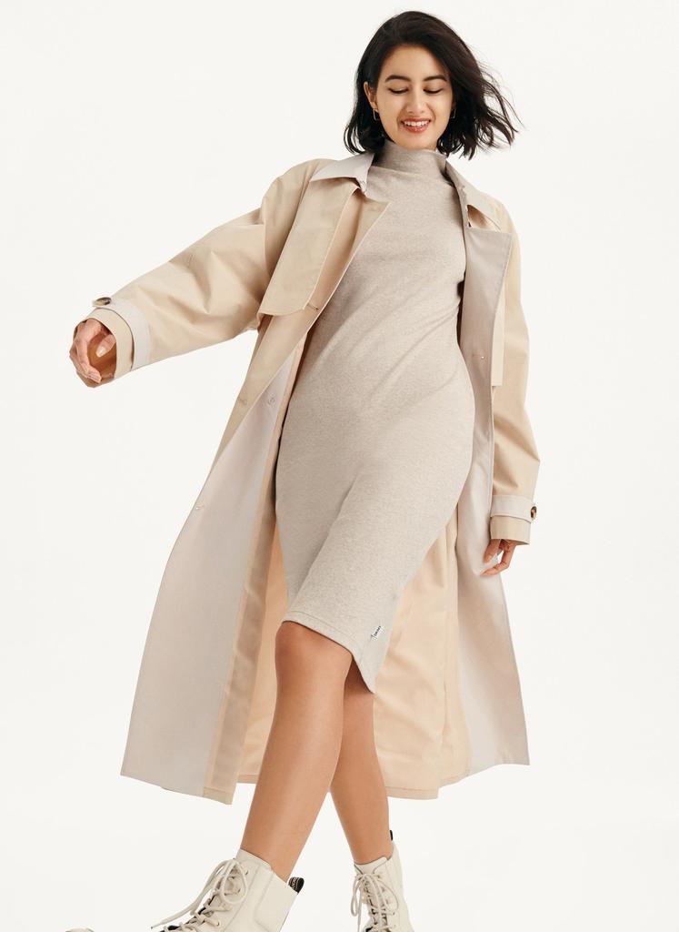 商品DKNY|Colorblocked Crinkle Trench,价格¥966,第1张图片