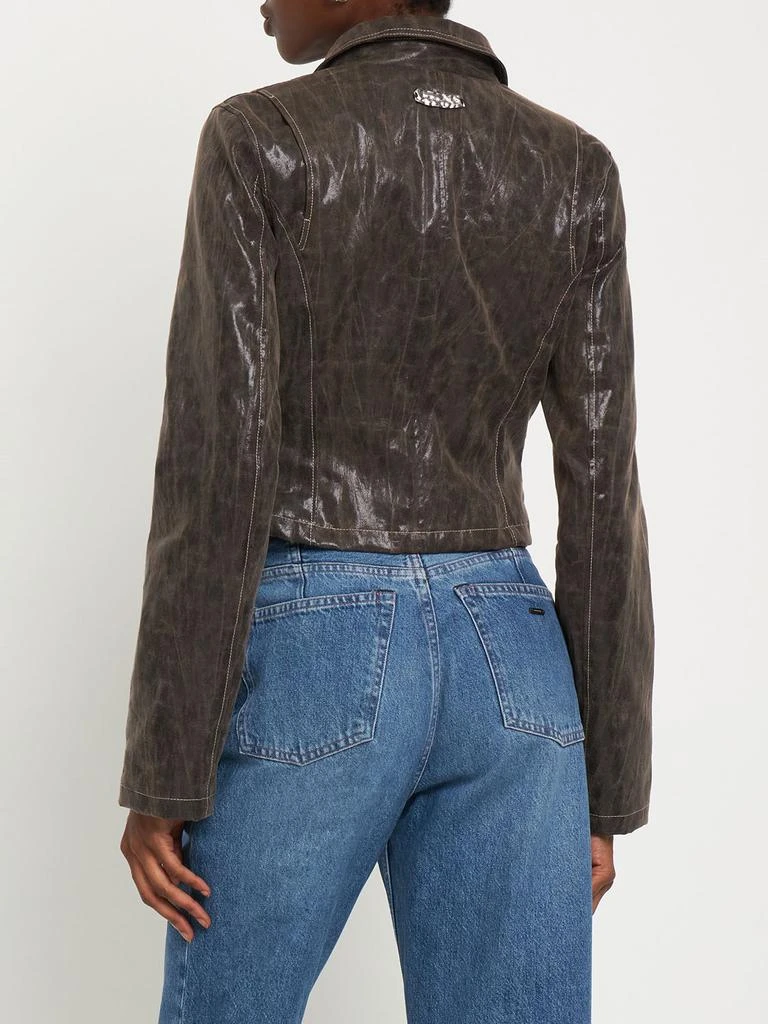 商品ANDERSSON BELL|Faux Leather Lance Denim Jacket,价格¥3374,第2张图片详细描述