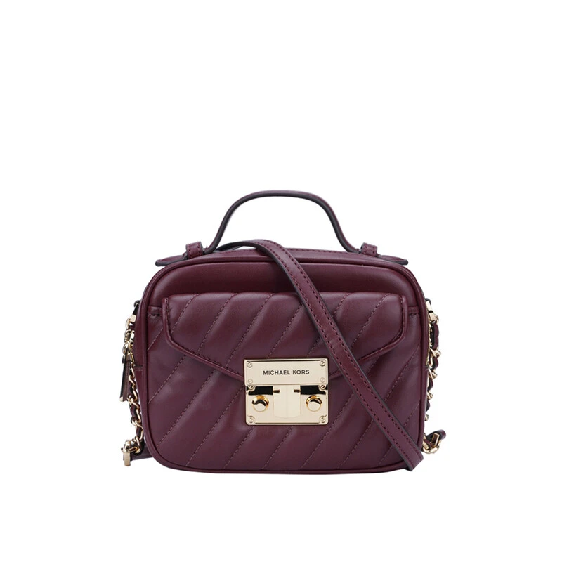 商品Michael Kors|Michael kors 奥莱女士皮质单肩斜挎手提包 35F1GXOC5U-MERLOT,价格¥894,第1张图片