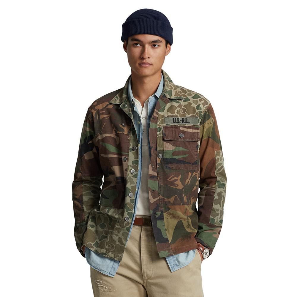 商品Ralph Lauren|Men's Patchwork Camo Twill Shirt Jacket,价格¥1762,第1张图片