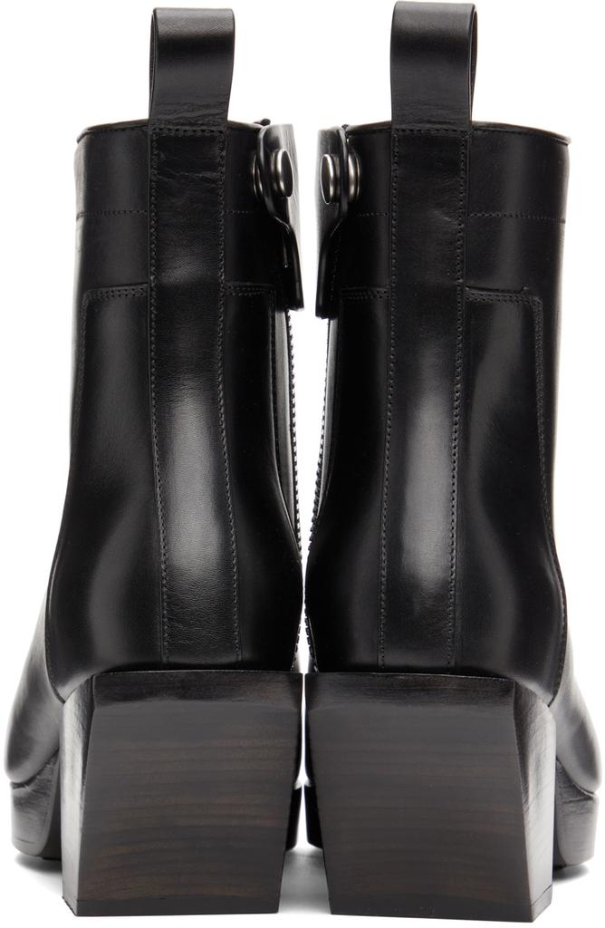 Black Heeled Silver Boots商品第4张图片规格展示