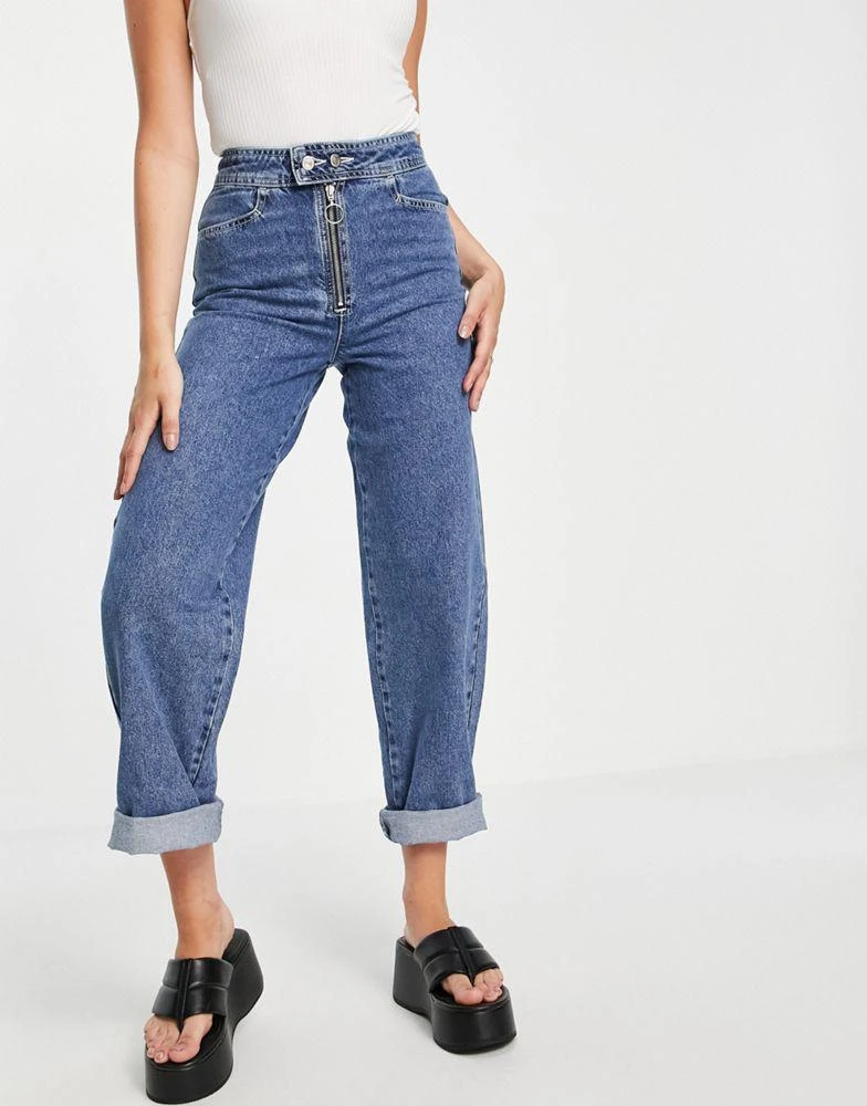 商品Topshop|Topshop skater jean in mid blue,价格¥138,第4张图片详细描述