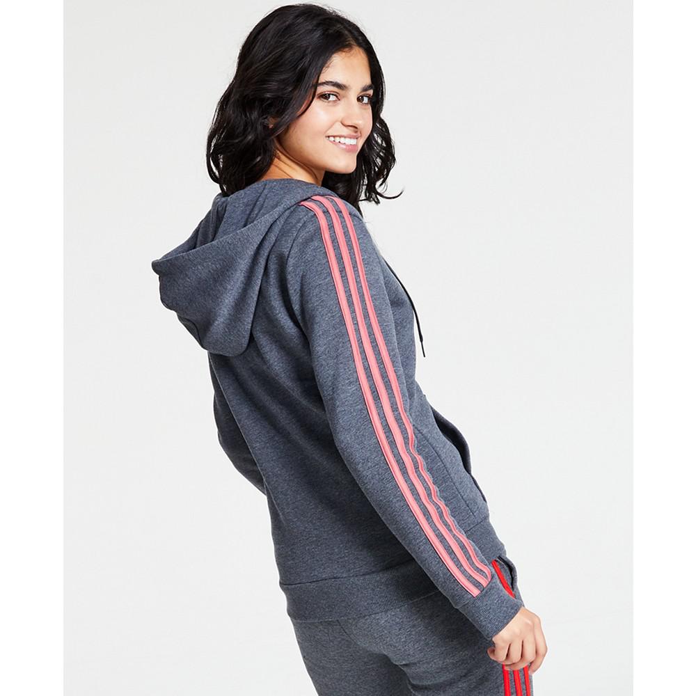 Women's 3-Stripe Cotton Fleece Full-Zip Sweatshirt商品第2张图片规格展示