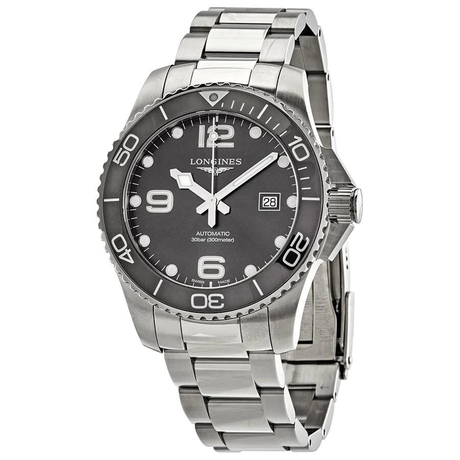 商品Longines|Hydroconquest Automatic Grey Ceramic Bezel Men's 43 mm Watch L37824766,价格¥9690,第1张图片