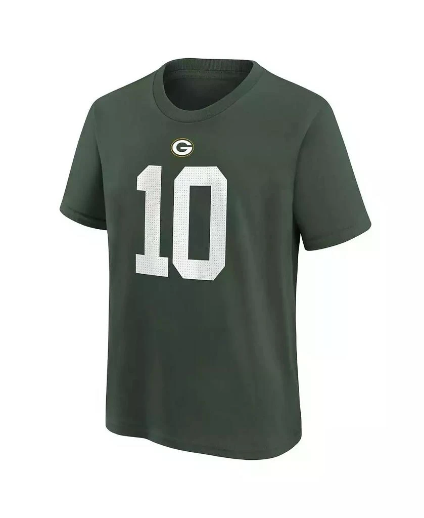 商品NIKE|Preschool Boys and Girls Jordan Love Green Green Bay Packers Player Name and Number T-shirt,价格¥214,第3张图片详细描述