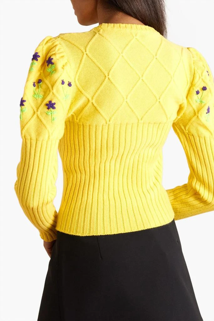 商品CORMIO|Oma embroidered ribbed wool sweater,价格¥2362,第3张图片详细描述