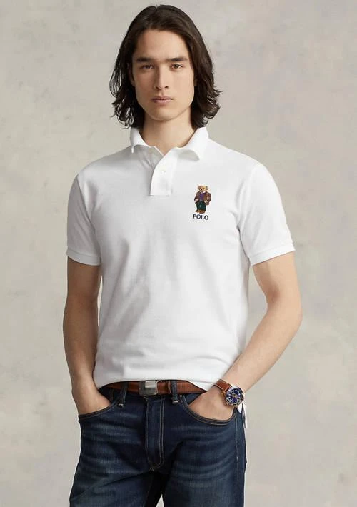 商品Ralph Lauren|Ralph Lauren Custom Slim Fit Polo Bear Polo Shirt,价格¥524,第4张图片详细描述