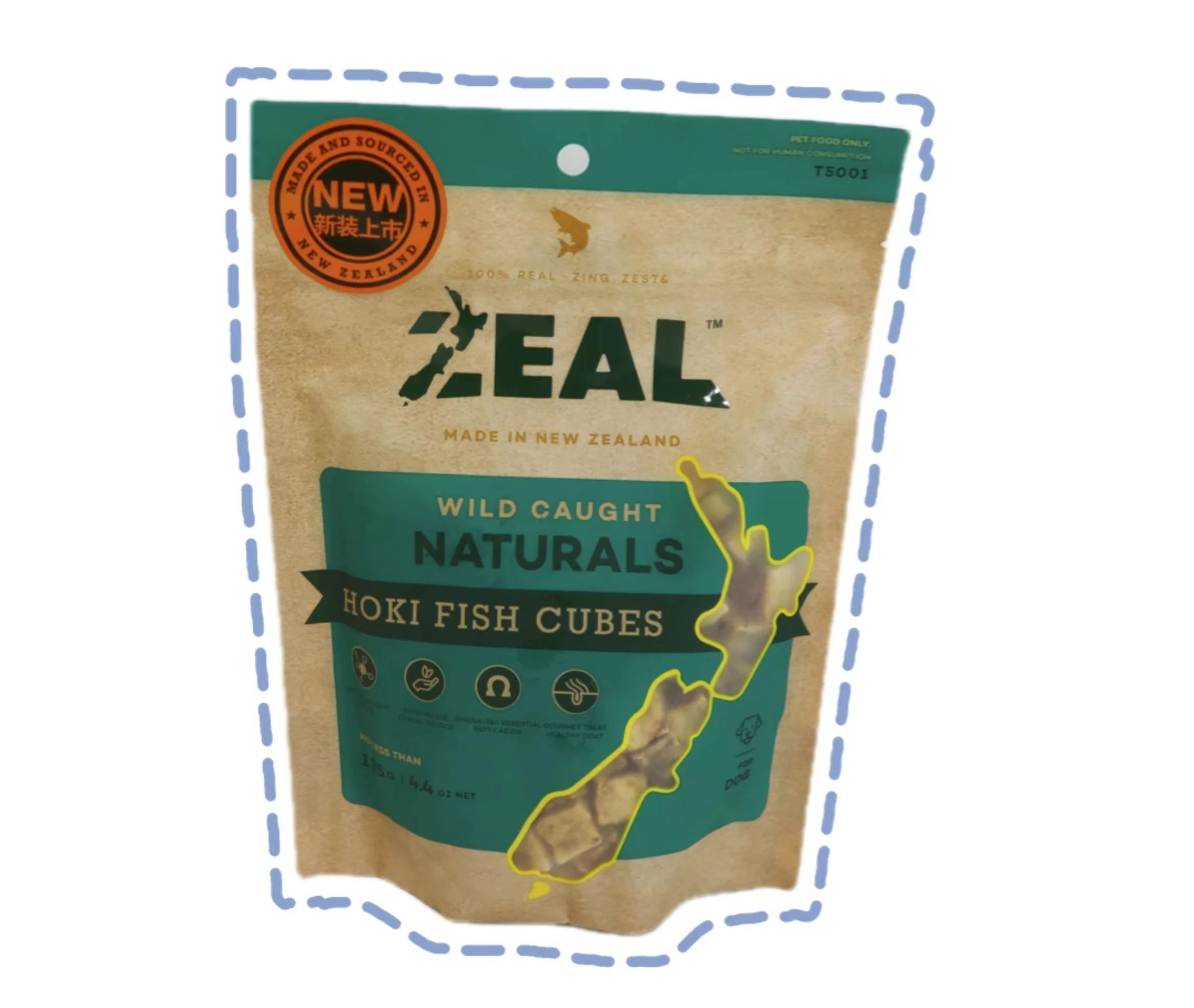 商品[国内直发] Zeal|新西兰全进口风干深海长尾蓝鳕鱼粒（犬用）125g,价格¥92,第1张图片