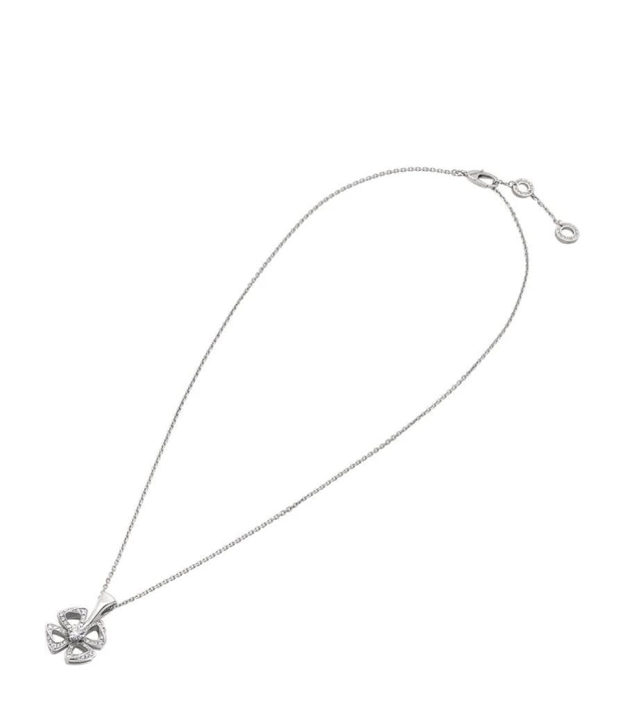 商品BVLGARI|White Gold and Diamond Fiorever Necklace,价格¥39844,第1张图片