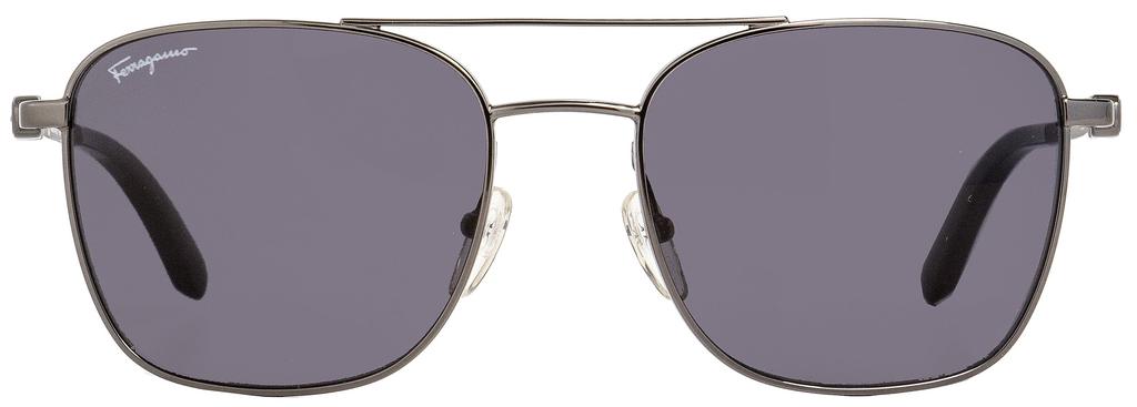 Salvatore Ferragamo Men's  Sunglasses SF158S 015 Gunmetal/Black 53mm商品第2张图片规格展示