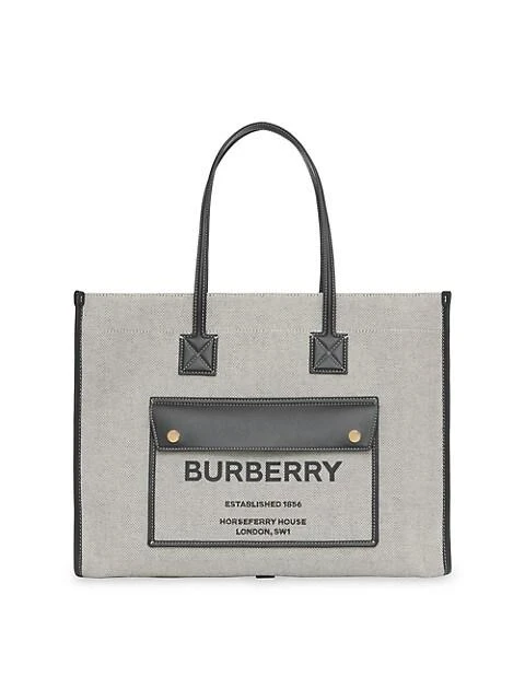 商品Burberry|Medium Horseferry Canvas Tote,价格¥11619,第1张图片